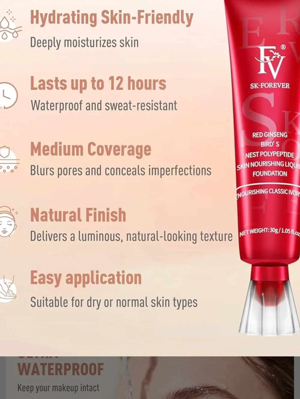 SK-11 SK Forever Red Ginseng Bird's Nest Foundation--Ivory